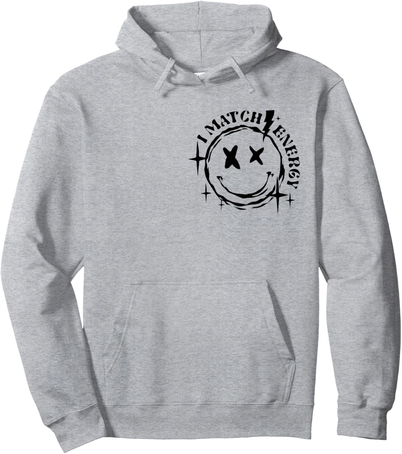 Vintage Skeleton Hand I Match Energy So How We Gon Act Today Hoodie - Hoodie | Ash