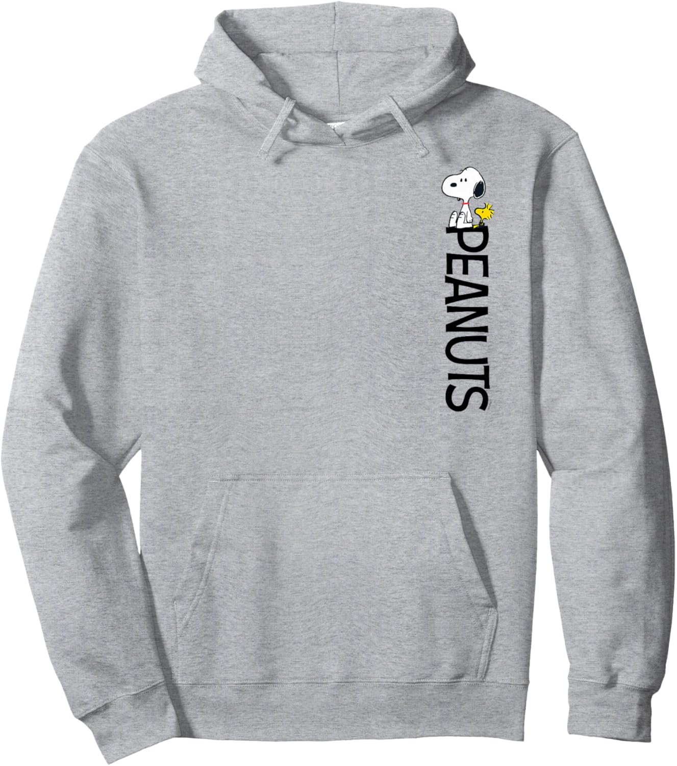 Peanuts - Woodstock Snoopy Vertical Logo Hoodie - Hoodie | Ash