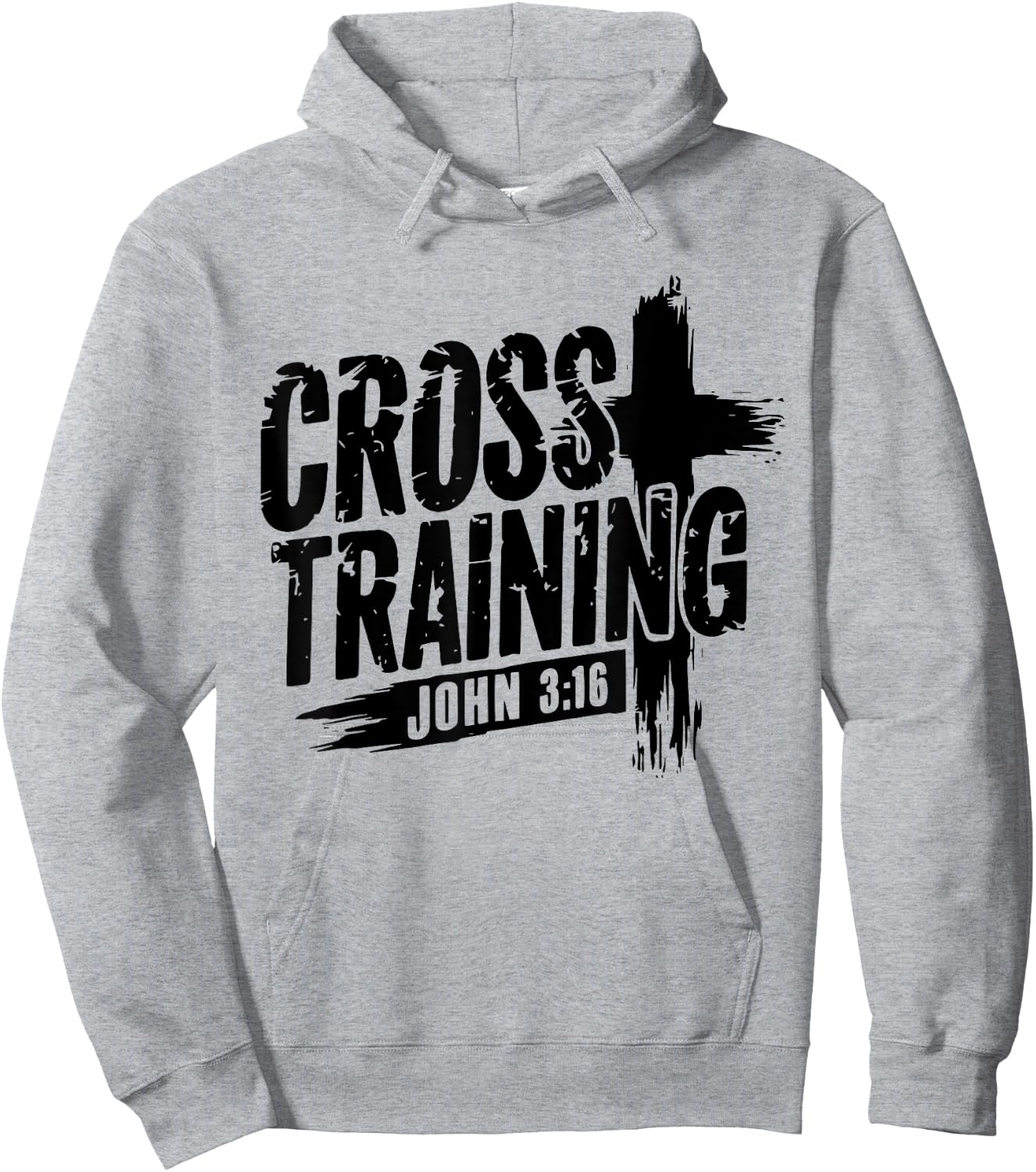 Retro Cross Training 3 16 Christian Faith Motivational Bible Hoodie - Hoodie | Ash