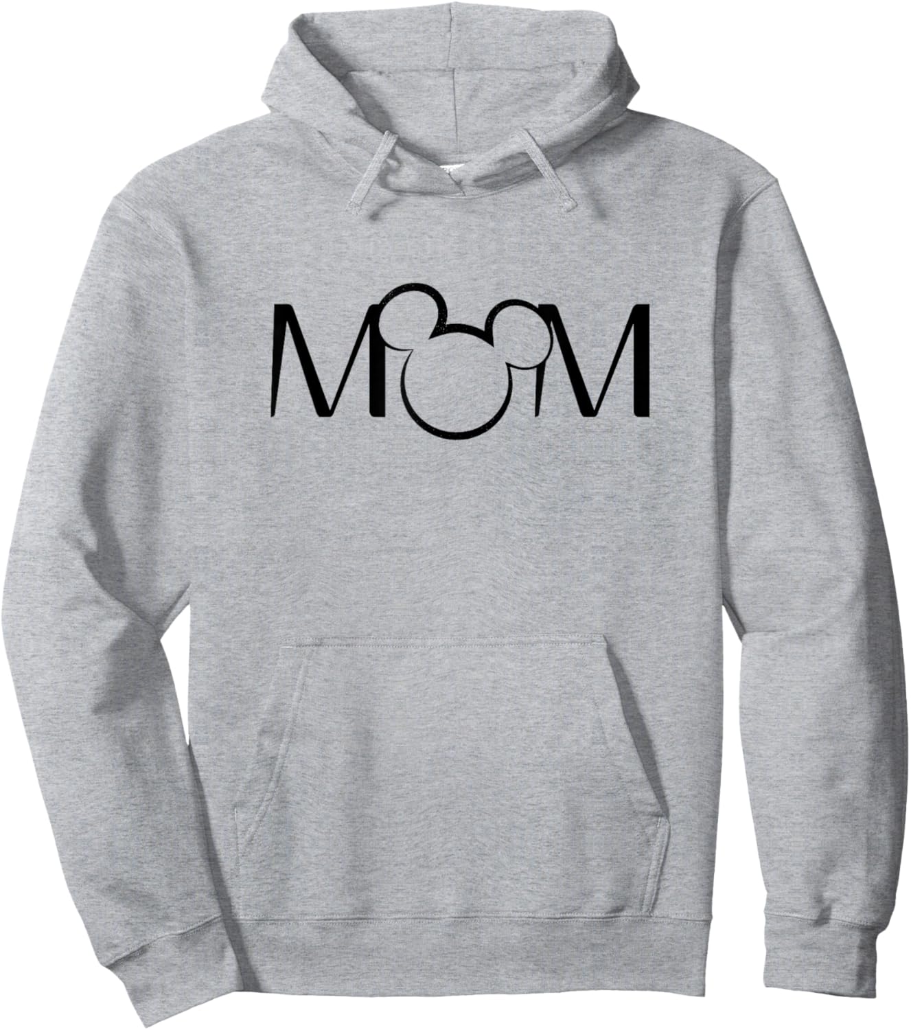 Disney Mickey And Friends Mom Mickey Ears Text Logo Hoodie - Hoodie | Ash