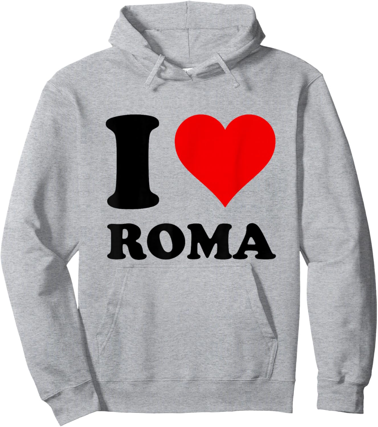 Red Heart I Love Roma Hoodie - Hoodie | Ash