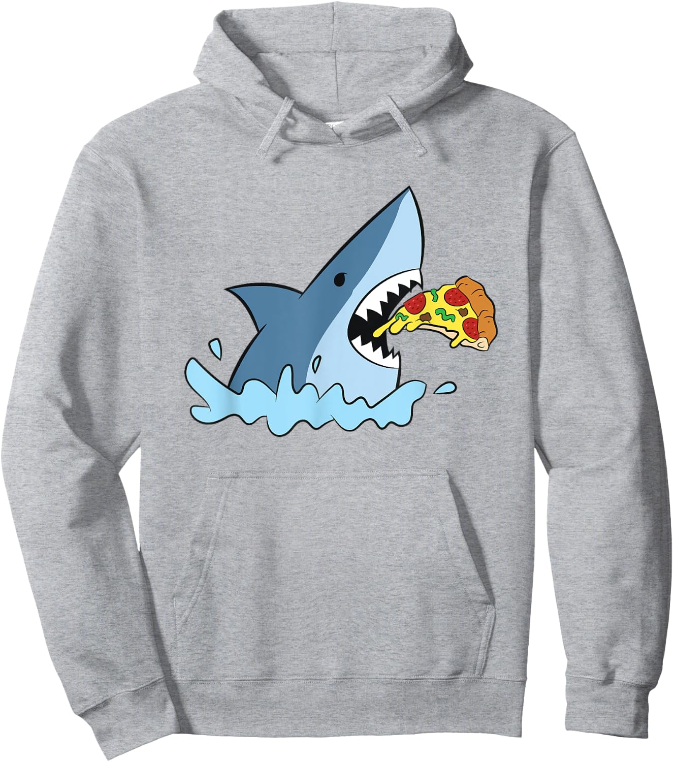 Shark Eating Pizza Sharks Pizza Hoodie - Hoodie | Ash