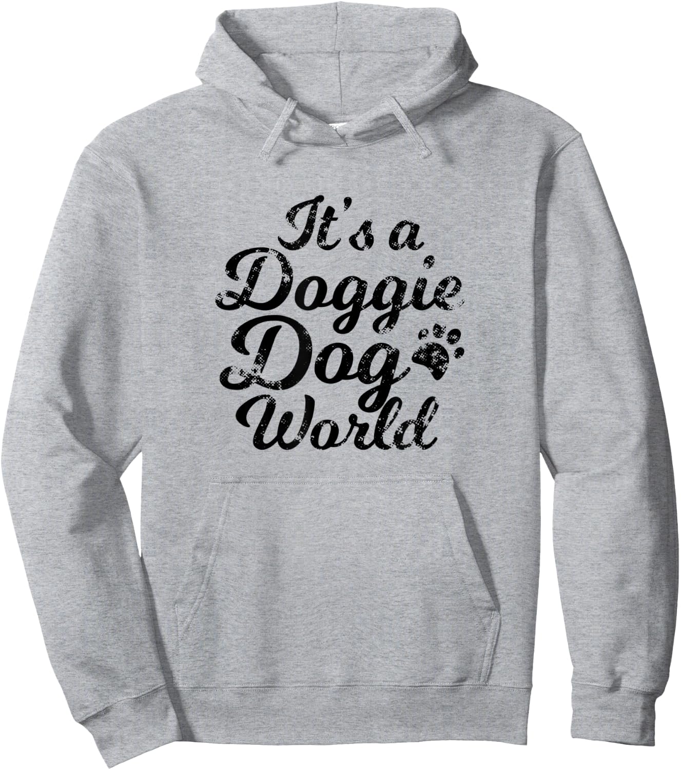 It's A Doggie Dog World (Graphic Geek) Women Kids Hoodie - Hoodie | Ash