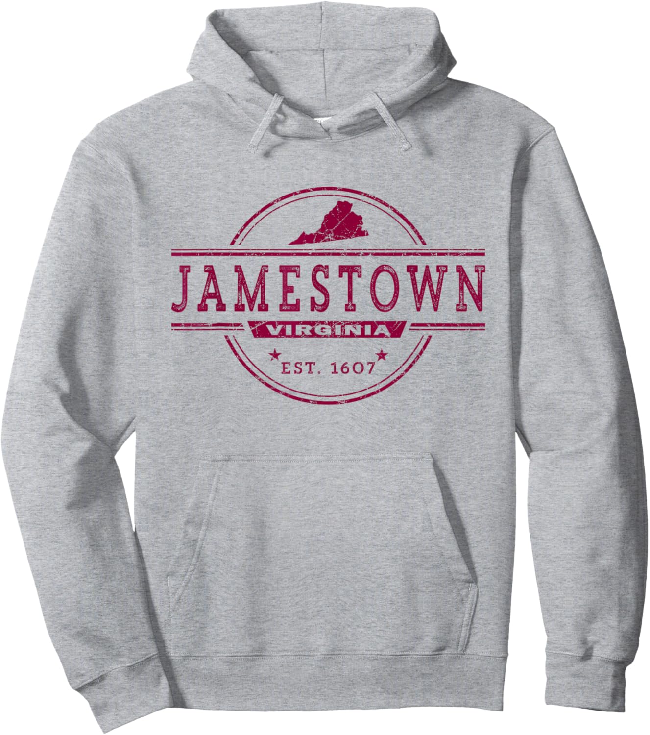 Retro Jamestown Virginia Hoodie - Hoodie | Ash