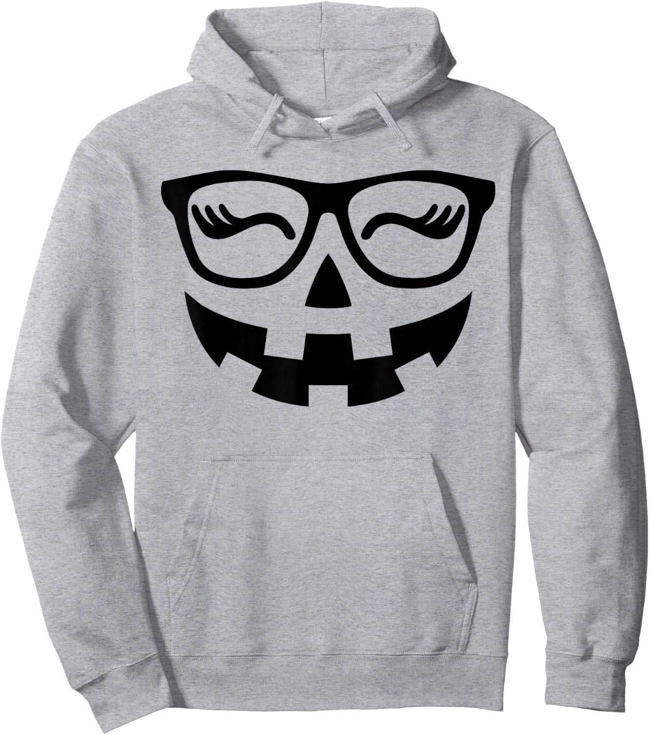 Jack O Lantern Face Pumpkin Glasses Hallowen Costume Nerd Hoodie - Hoodie | Ash