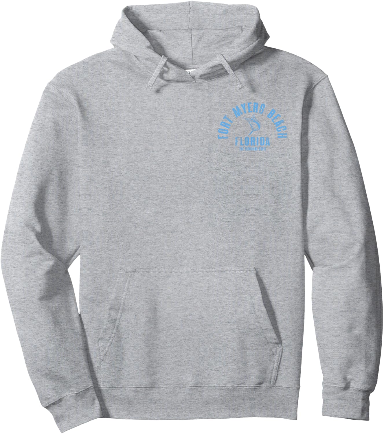 Fort Myers Beach Florida FL Retro Vintage Beach Front & Back Hoodie - Hoodie | Ash