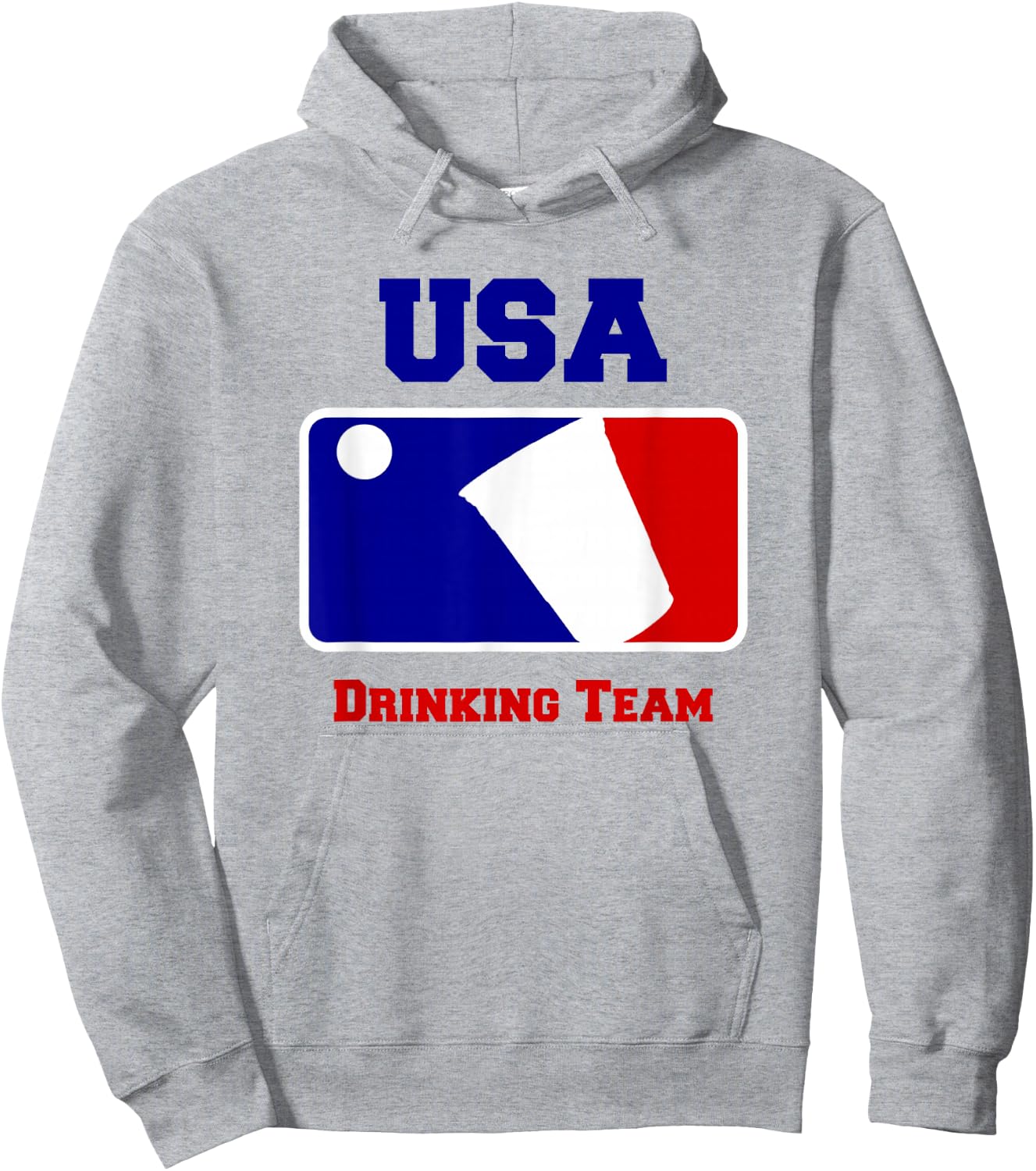 USA Drinking Team Funny Party Beer Pong Game Hoodie - Hoodie | Ash
