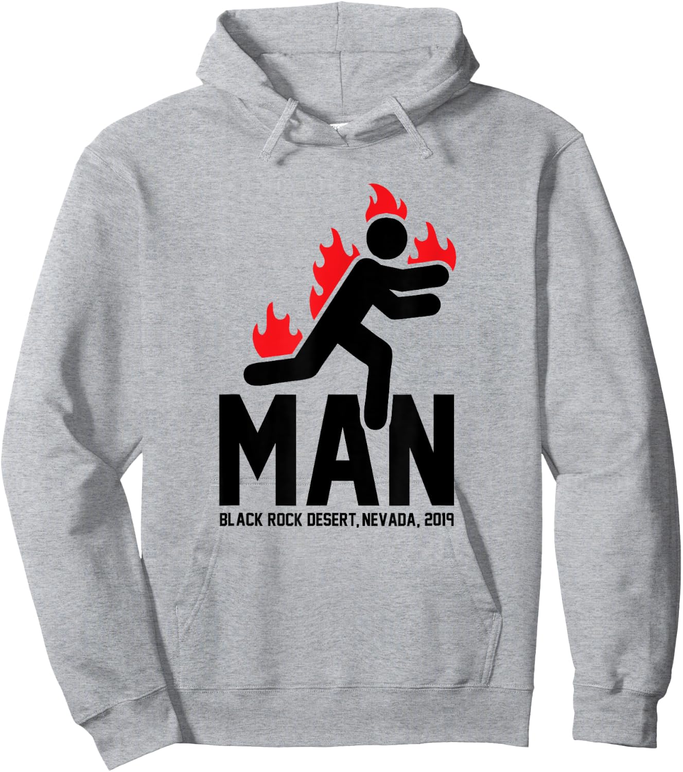 Man Burning Funny Music Festival Lovers 2019 Hoodie - Hoodie | Ash