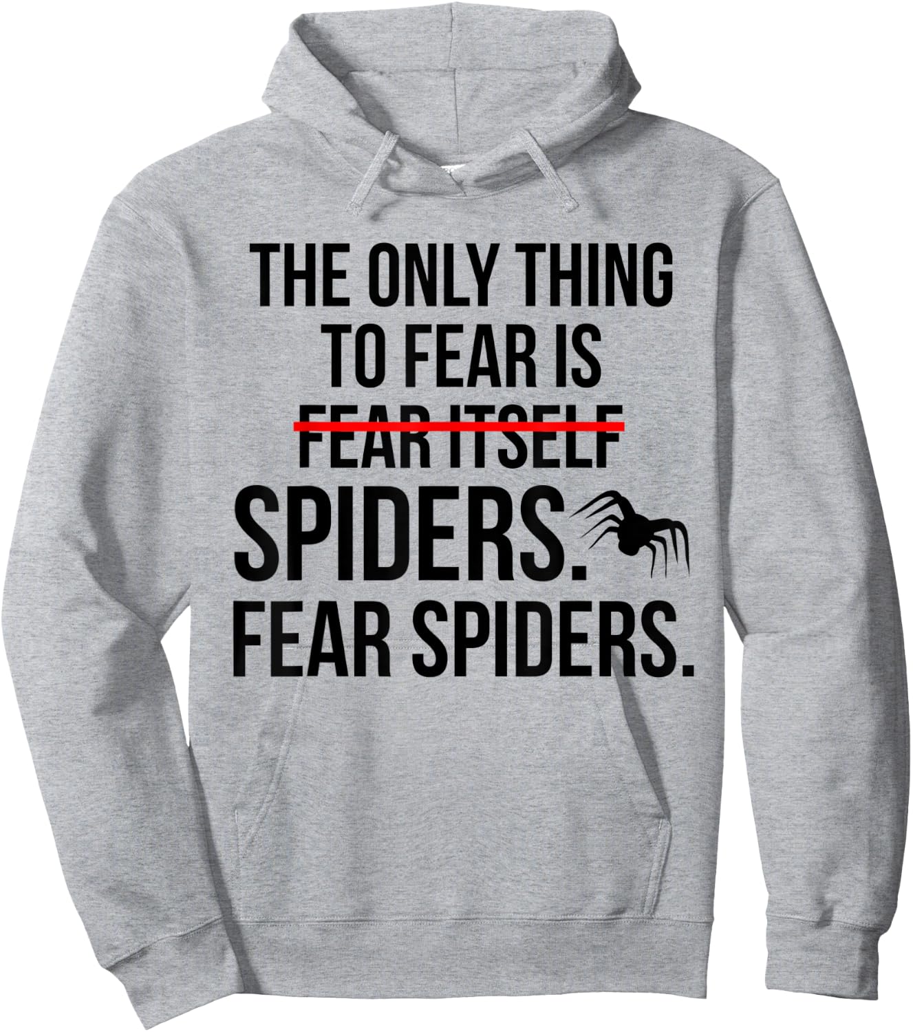 Funny Fear Spiders Halloween Costume Hoodie - Hoodie | Ash