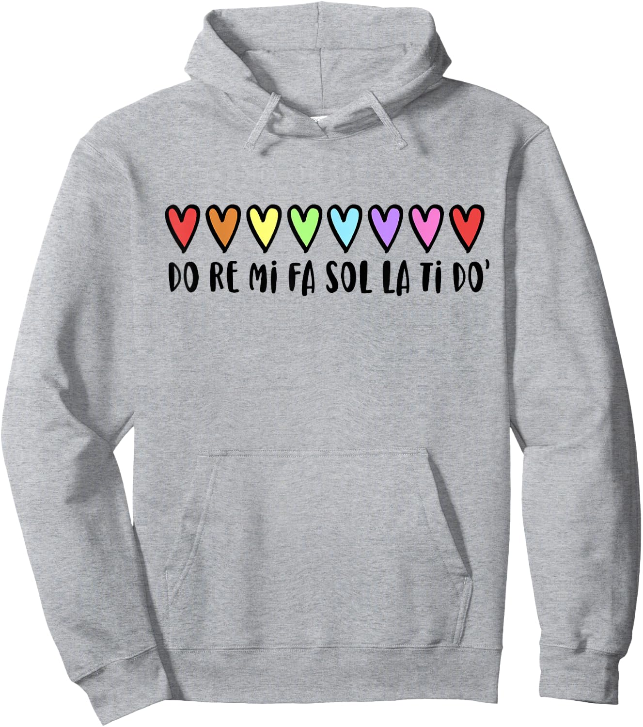 Music Teacher Hearts Music Teaching Hoodie - Hoodie | Ash