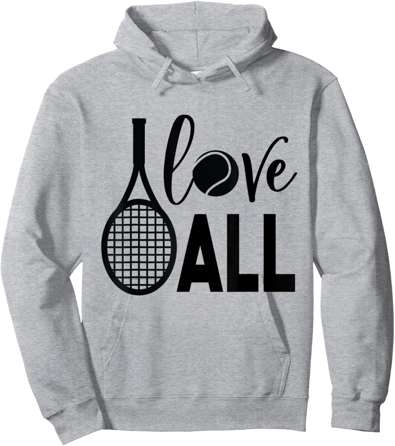 Love All Racket Ball Tennis Player Hoodie - Hoodie | Ash