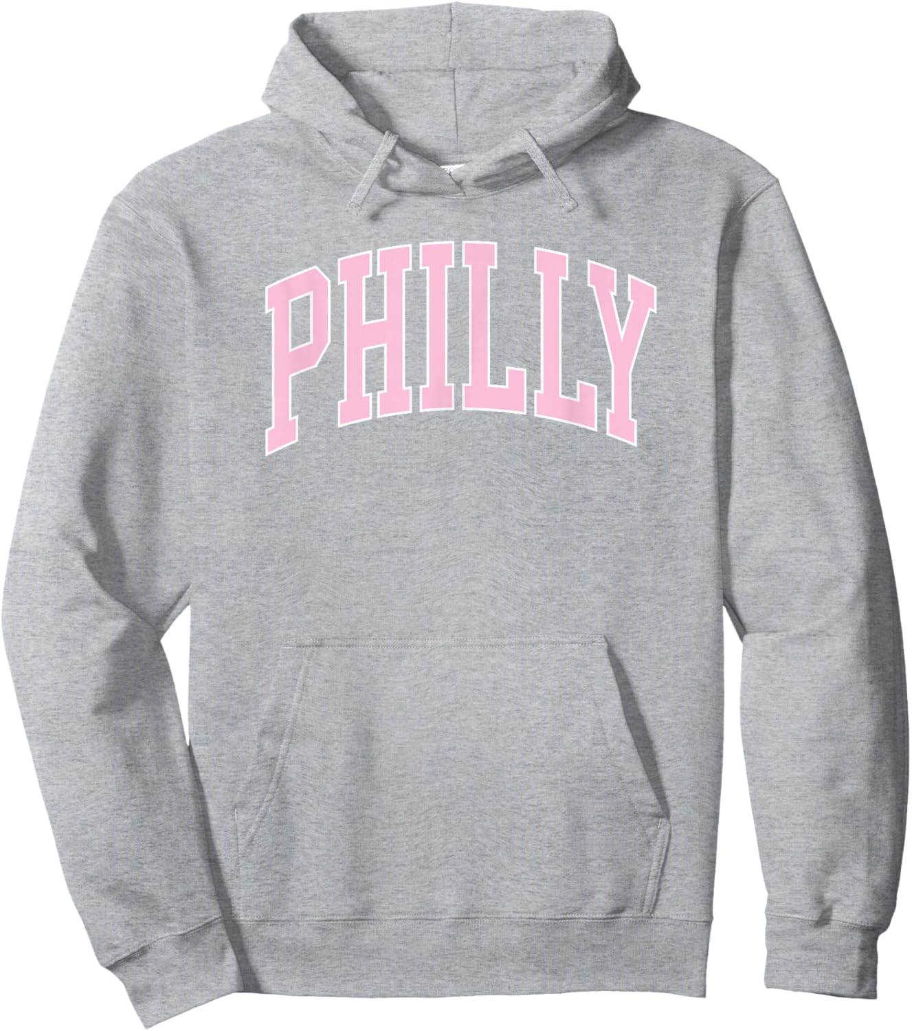 Retro Philly Pink Text Philadelphia Vintage Throwback Hoodie - Hoodie | Ash