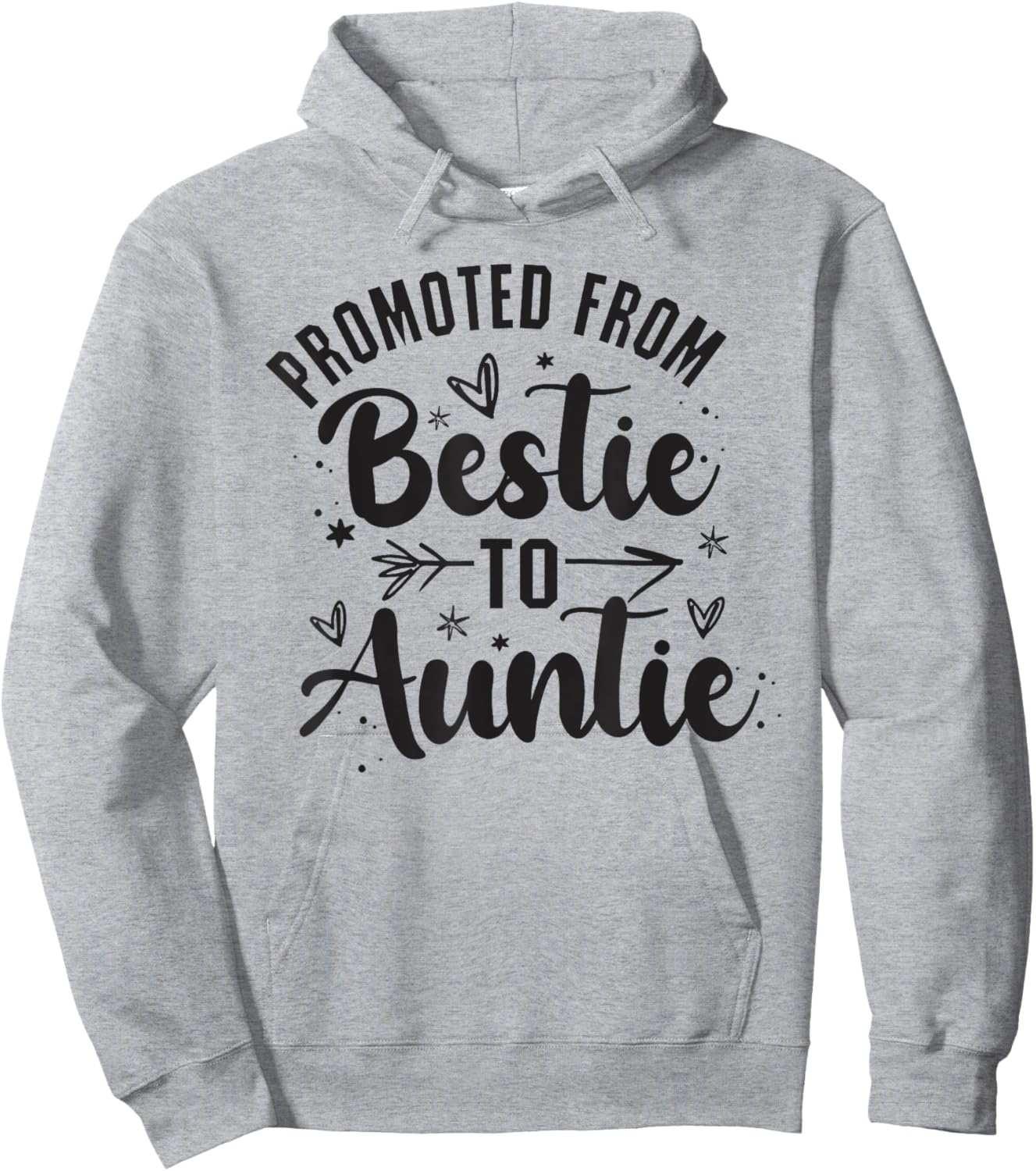 Promoted From Bestie To Auntie, Best Friend Family, BFF 2 Hoodie - Hoodie | Ash