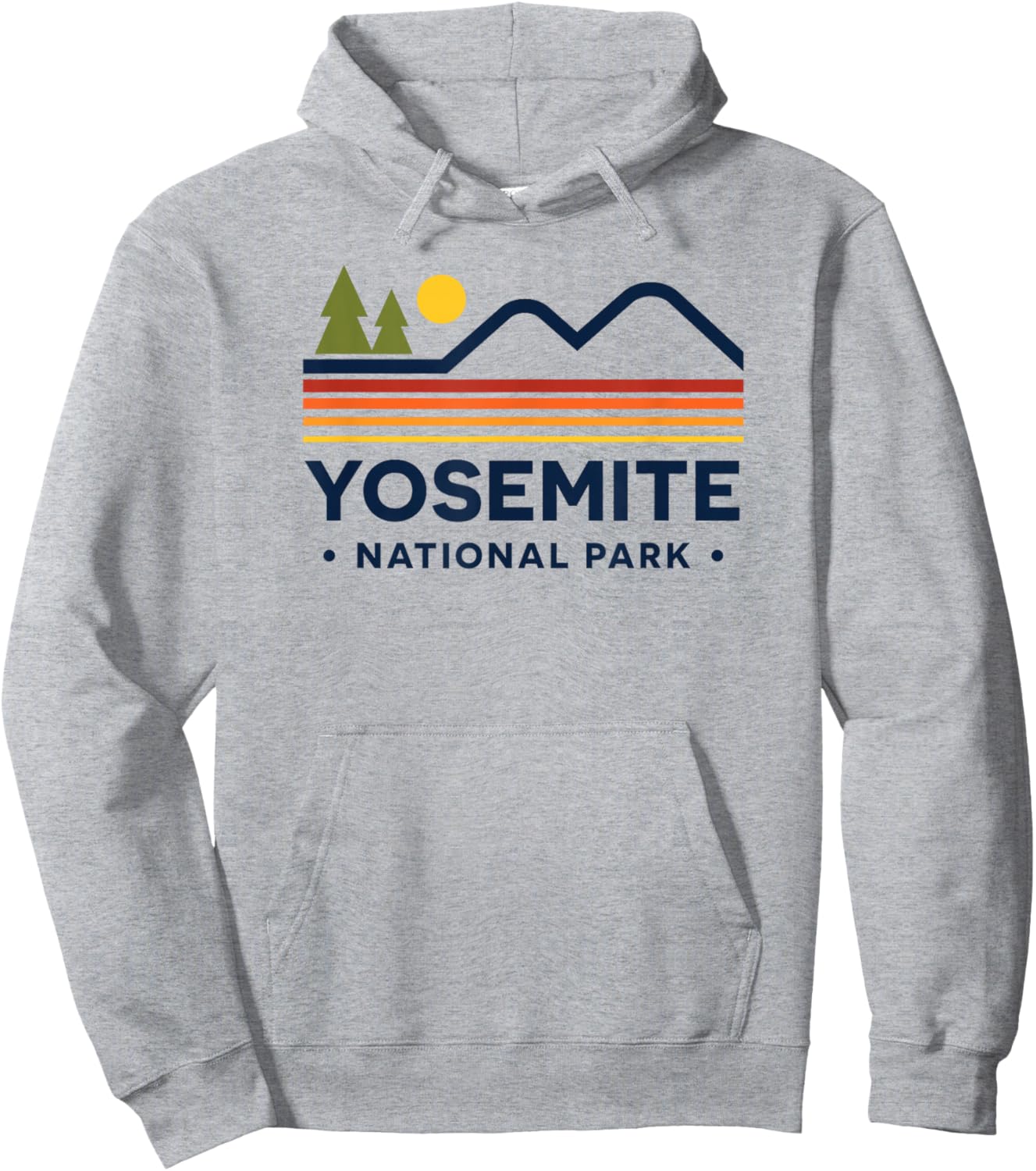 Retro Yosemite National Park Hoodie - Hoodie | Ash