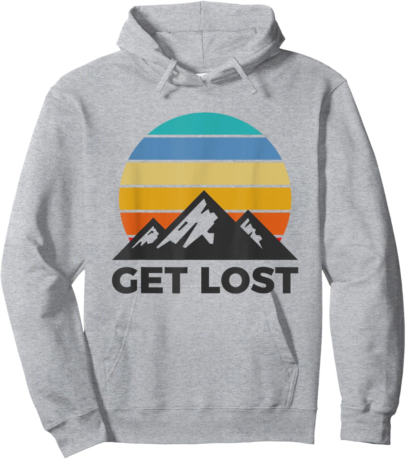 Get Lost - Hiking Outdoor Lover Mountains Hiker Hoodie - Hoodie | Ash