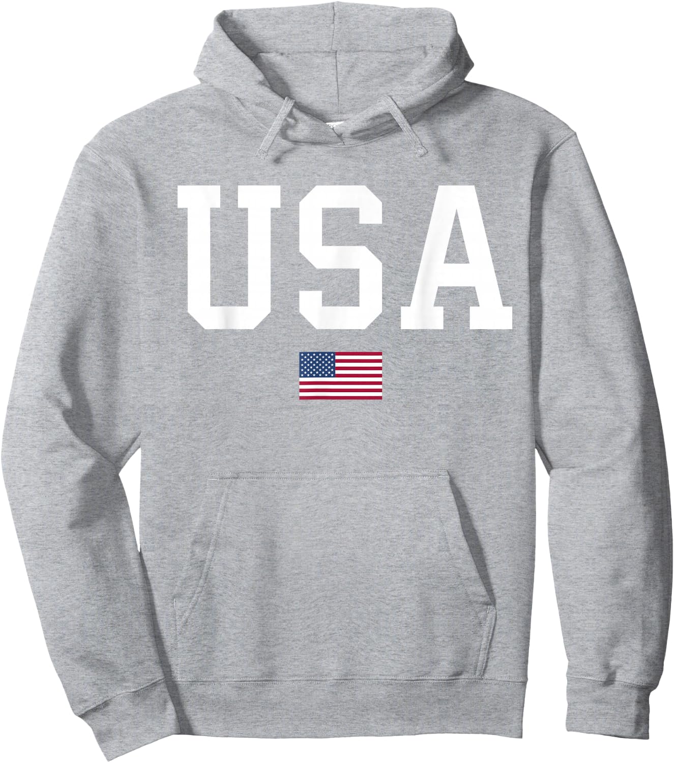 USA Women Men Kids American Flag Patriotic 4th of July Hoodie - Hoodie | Ash