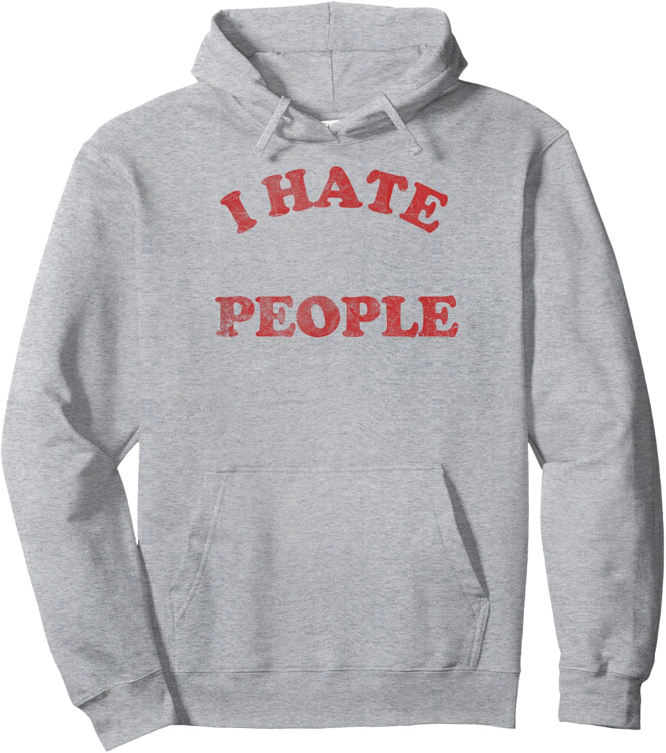 Retro Vintage I Hate People Hoodie - Hoodie | Ash