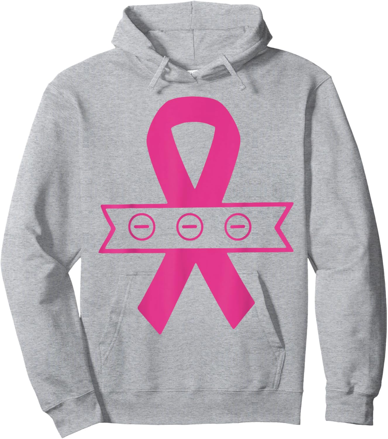 Triple Negative Breast Cancer Shirt Cancer Warrior Pink Rib Hoodie - Hoodie | Ash