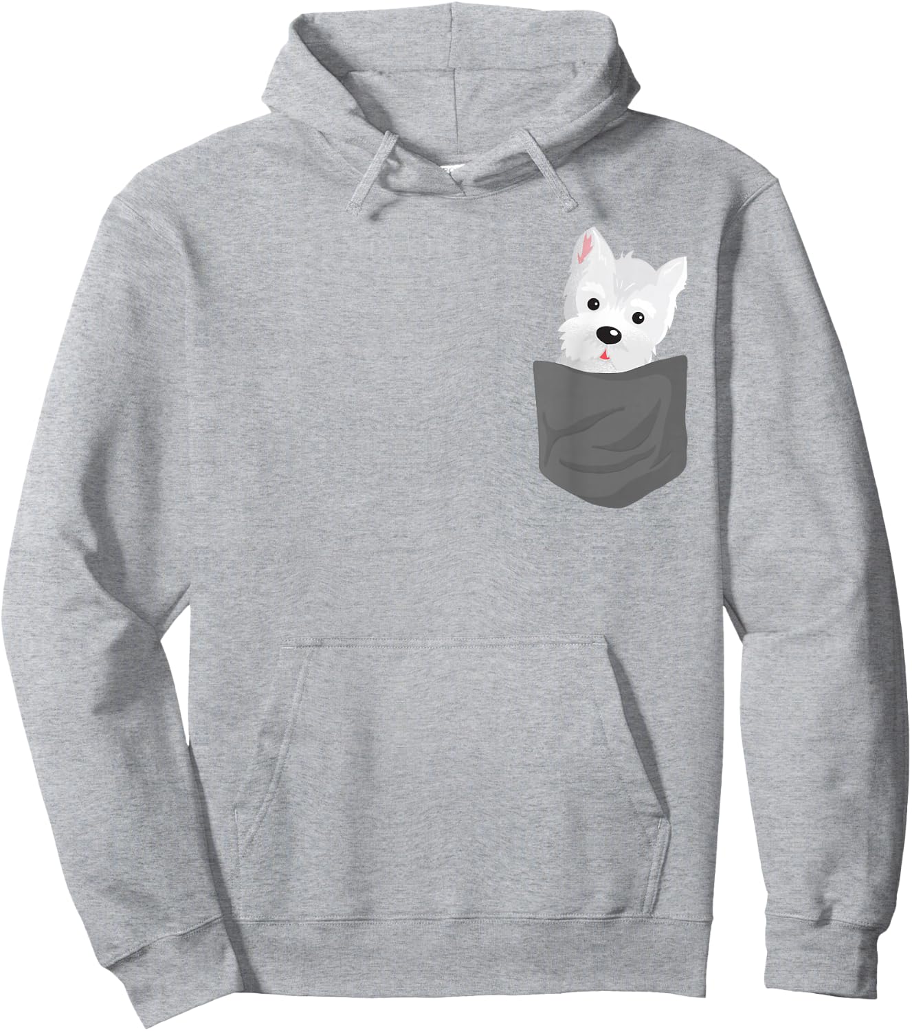 Dog in A Pocket Cute Westie Terrier Lover Puppy Hoodie - Hoodie | Ash