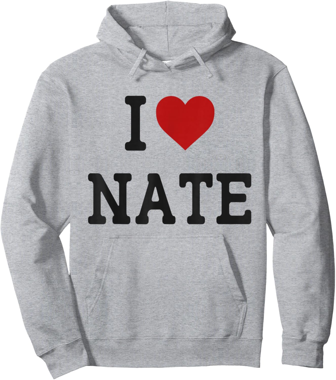 I Heart Nate - I Love Nate - Funny Gift Nate Hoodie - Hoodie | Ash