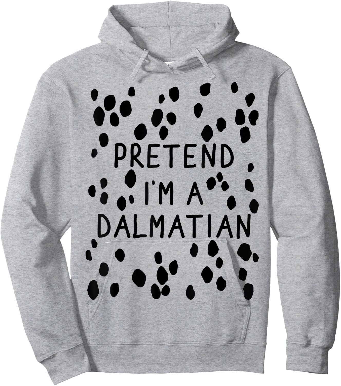Funny pretend I'm a dalmatian dog halloween DIY costume Women Girls Kids Hoodie - Hoodie | Ash
