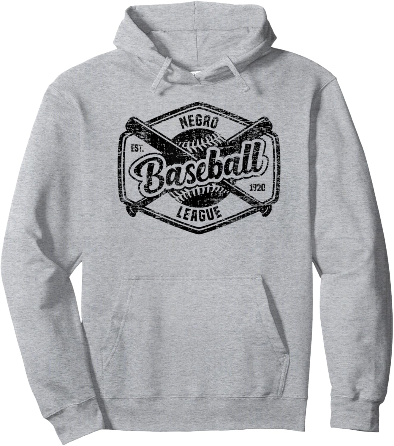 Vintage Negro League Baseball Apparel Black History Month Hoodie - Hoodie | Ash