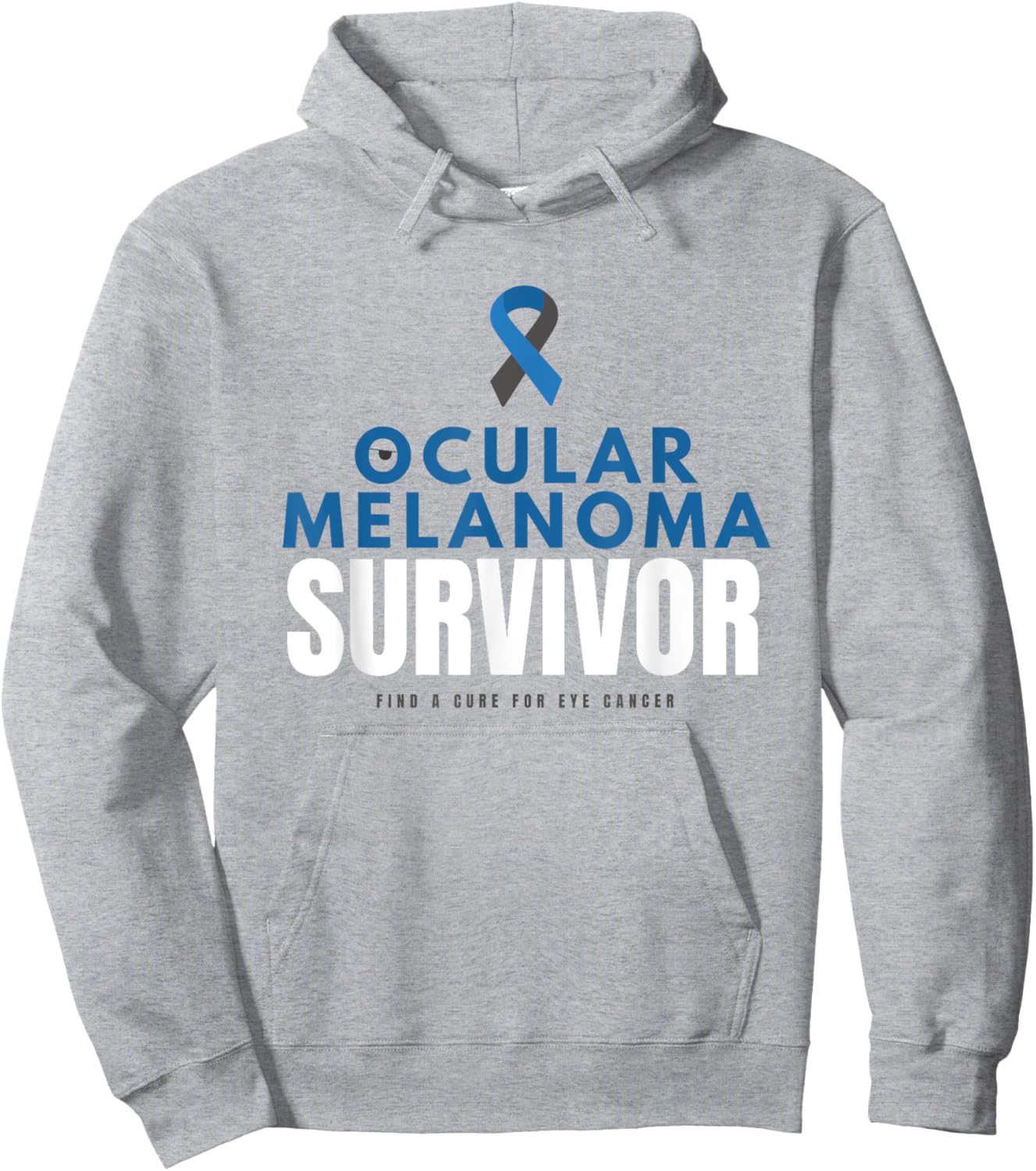 Ocular Melanoma Survivor Hoodie - Hoodie | Ash