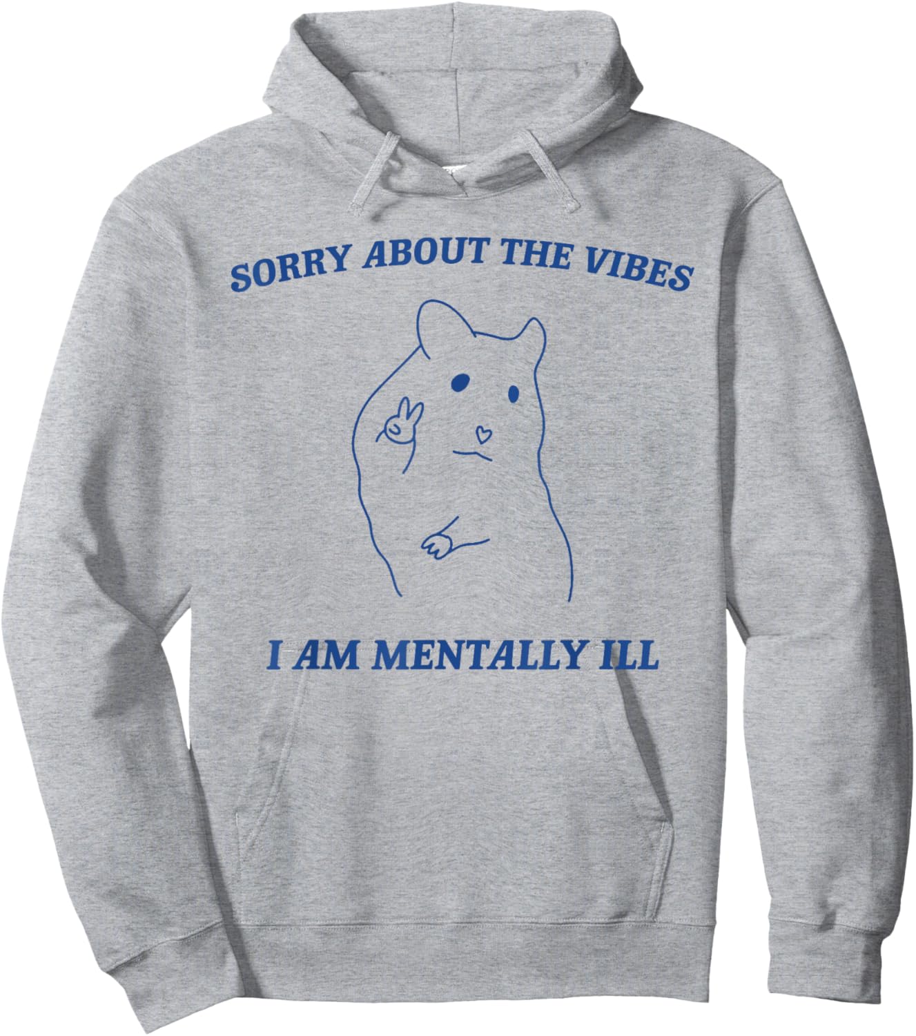 Sorry About the Vibes I'm Mentally Ill Sarcastic Quotes Hoodie - Hoodie | Ash