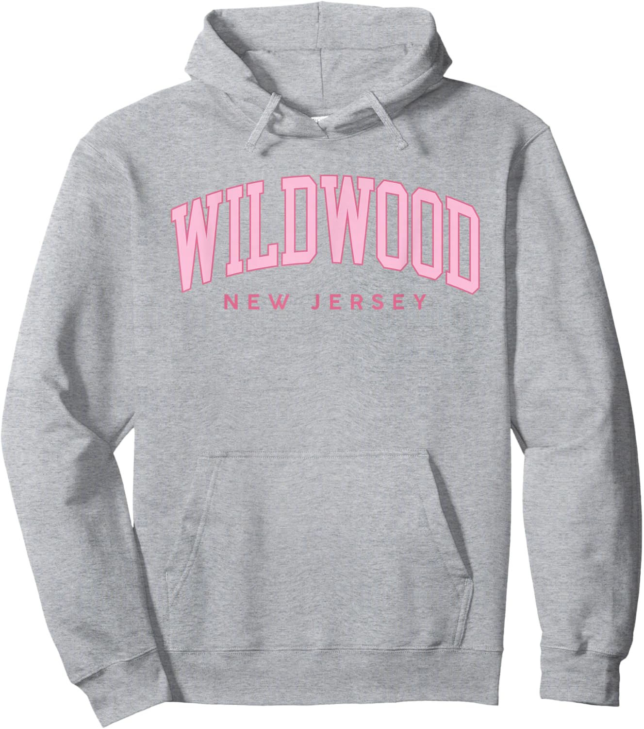 Wildwood New Jersey Retro Preppy Throwback Pink Girls Hoodie - Hoodie | Ash