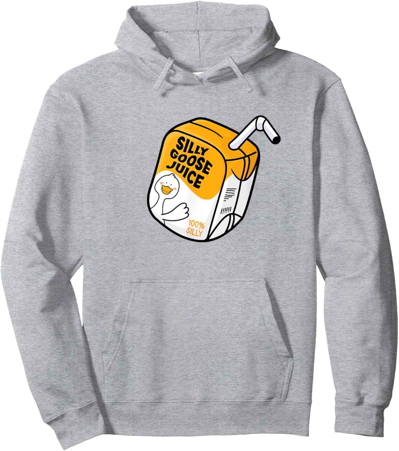 Funny Silly Goose Juice Box 100% Silliness for Goose Lovers Hoodie - Hoodie | Ash