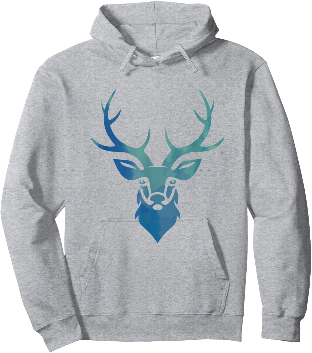 Stag Antlers Forest Hunter Deer Head Deer Antlers Gift Hoodie - Hoodie | Ash