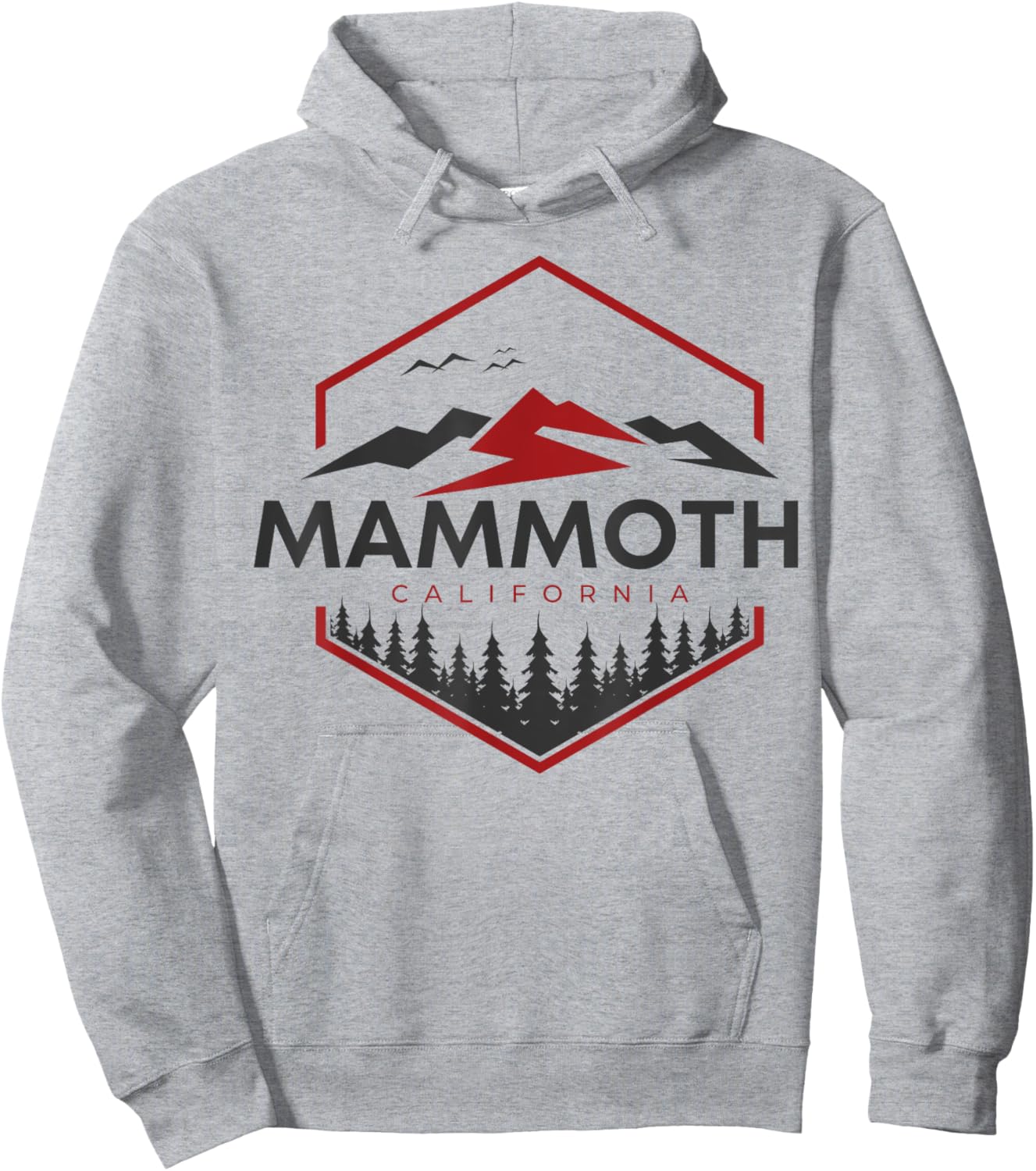 Mammoth California Epic Mountain Views Hoodie - Hoodie | Ash