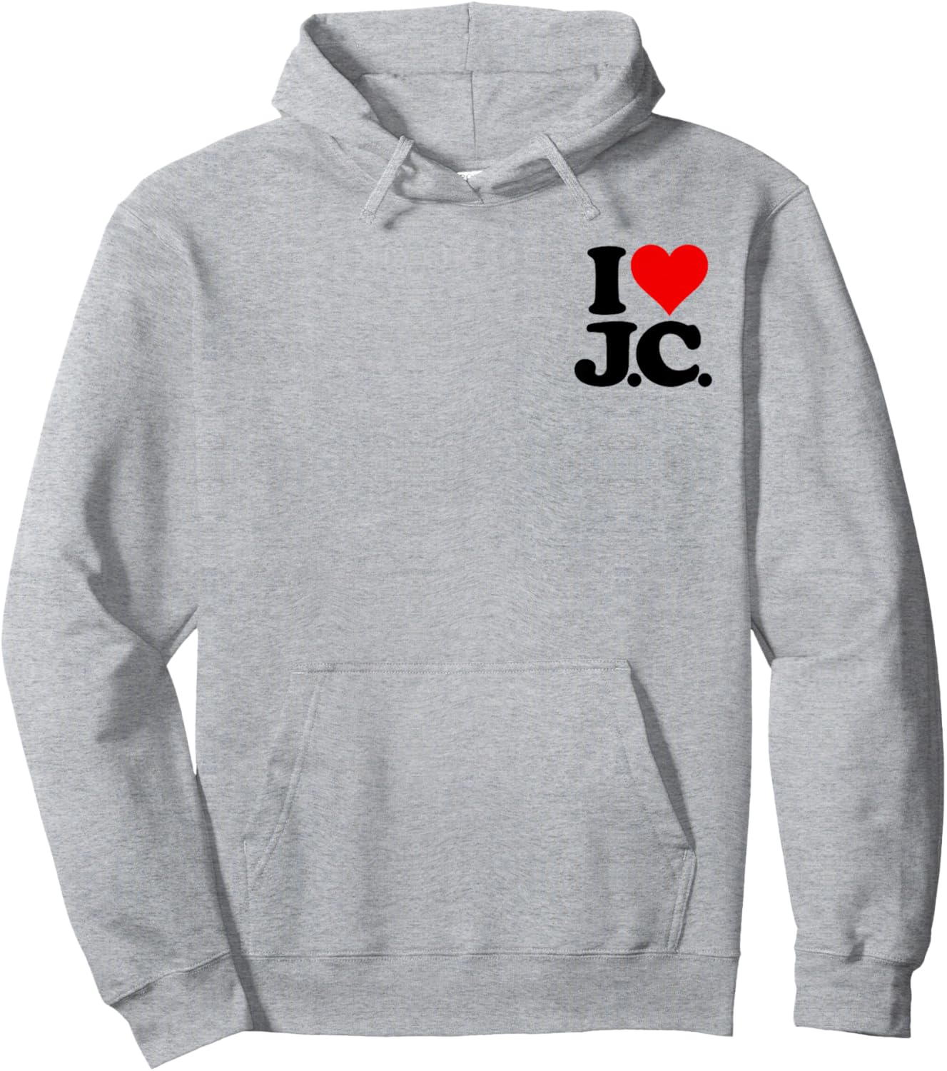I Love Heart J.c. Jc J C Initials Name on a Hoodie - Hoodie | Ash
