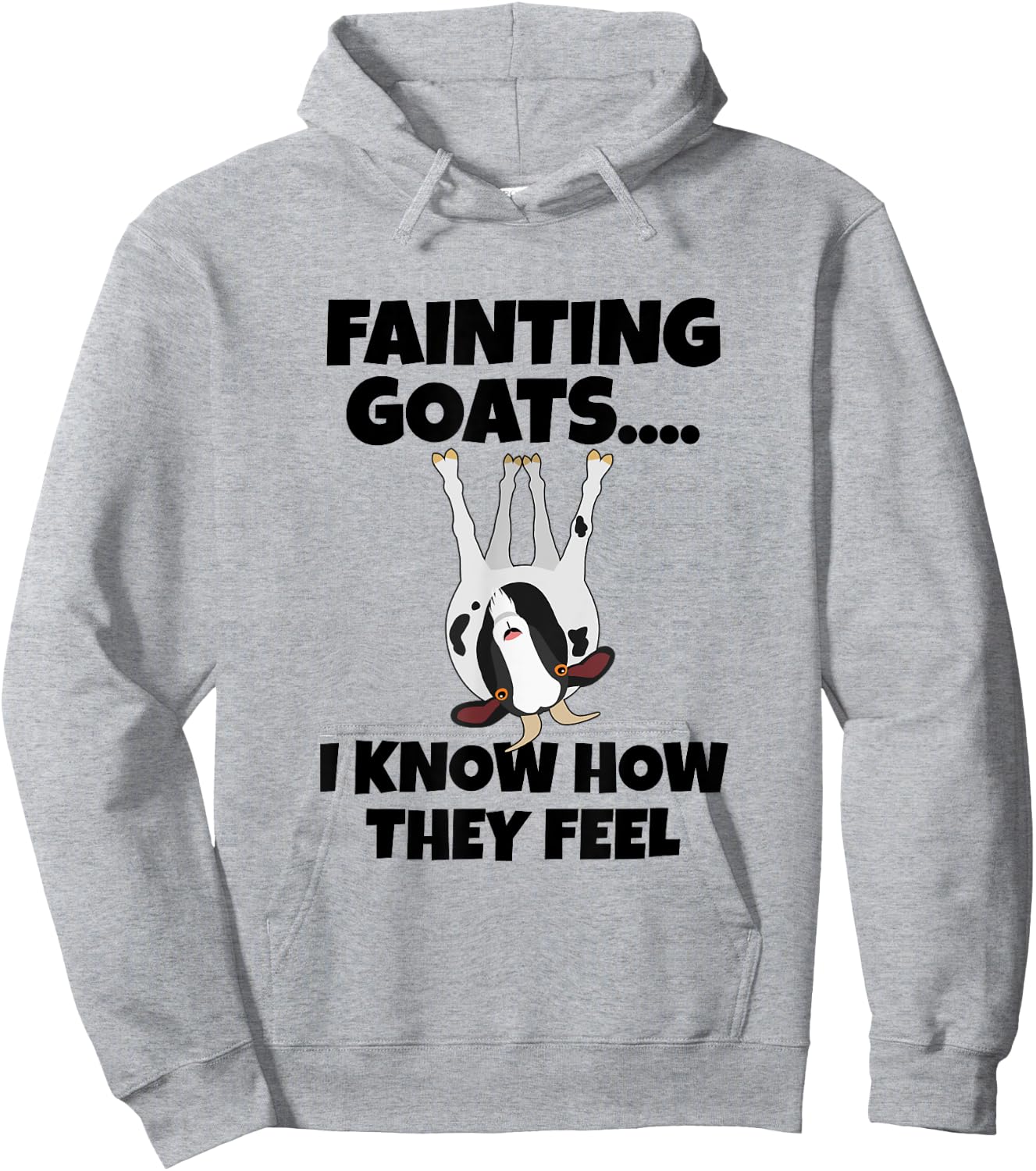 Goat Lovers Apparel | Farm Meme Pun Funny Fainting Goats Hoodie - Hoodie | Ash