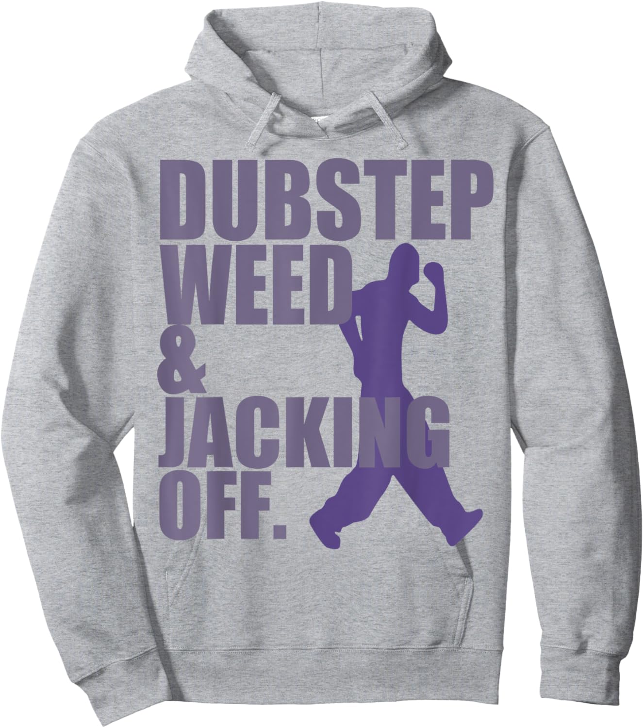 Dubstep Weed Jacking Off Hoodie - Hoodie | Ash