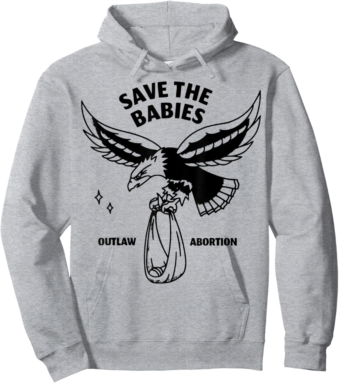 Save the Babies Eagle Hoodie - Hoodie | Ash