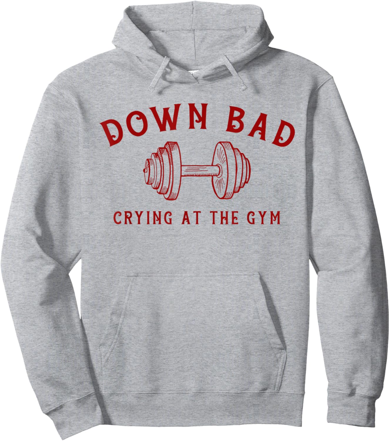 Down Bad Crying At The Gym Funny Hoodie - Hoodie | Ash