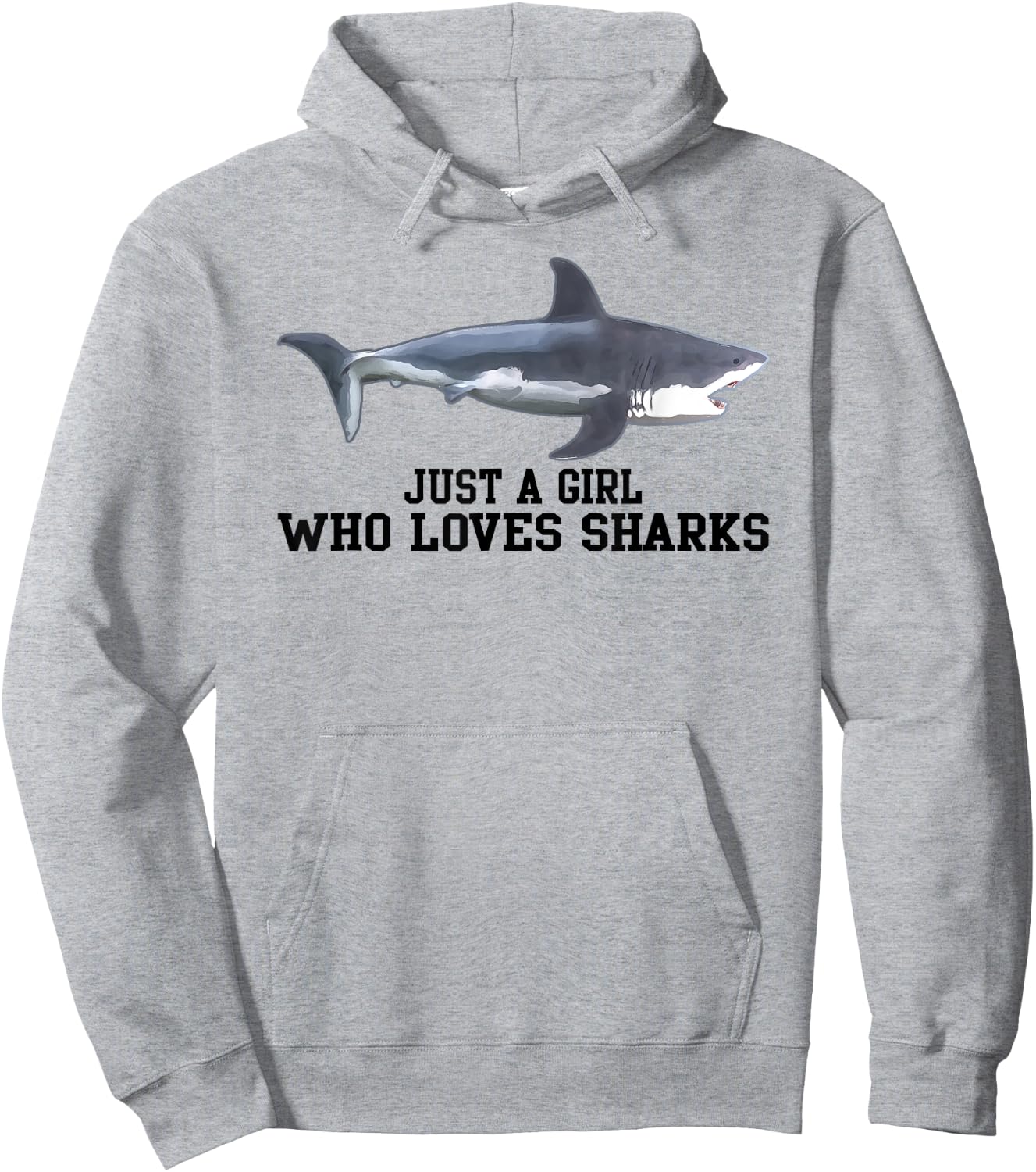 Just A Girl Who Loves Sharks Gift Hoodie - Hoodie | Ash