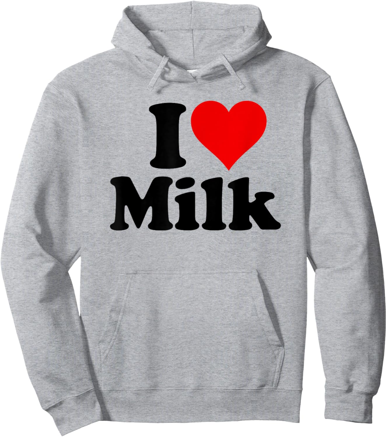 I Love Heart Milk Hoodie - Hoodie | Ash