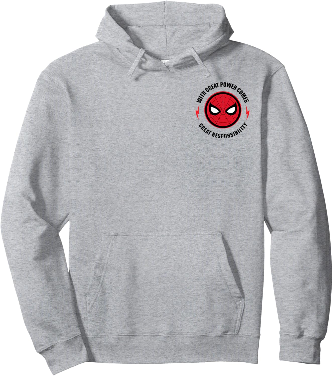 Marvel Spider-Man With Great Power Great Responsibility Icon Hoodie - Hoodie | Ash