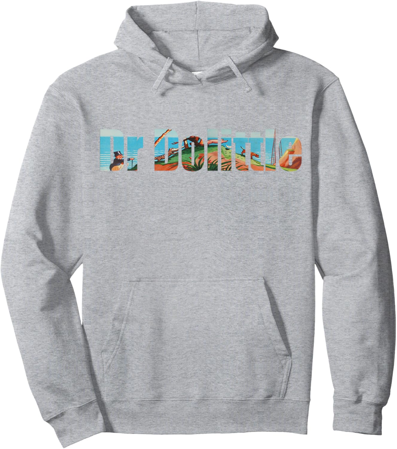 Dr Dolittle Text Silhouette Hoodie - Hoodie | Ash