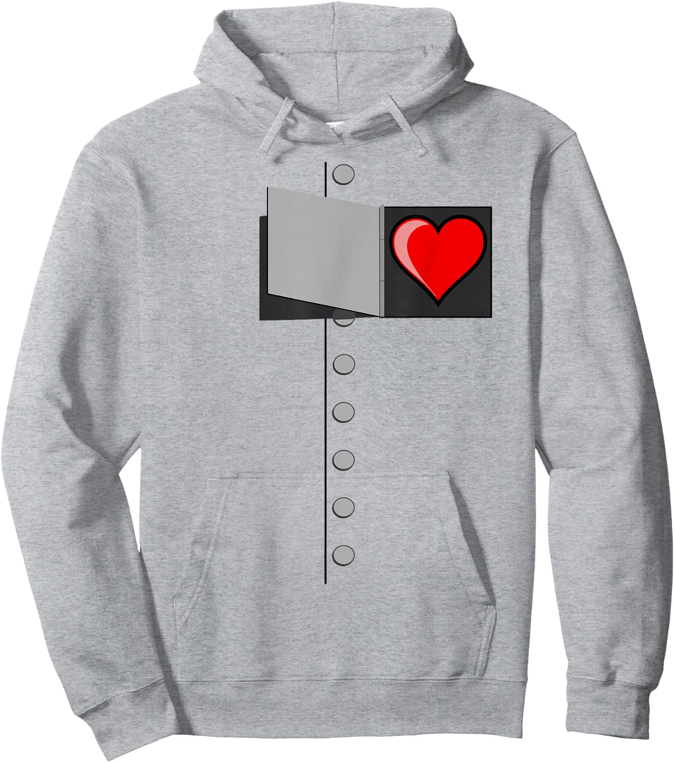 Wizard of OZ Halloween Tinman Costume - Oz Tin Man Heart Hoodie - Hoodie | Ash