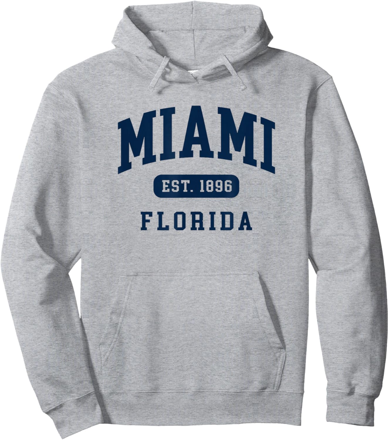 Miami Florida Retro Est 1896 Vintage Vacation Souvenir Hoodie - Hoodie | Ash