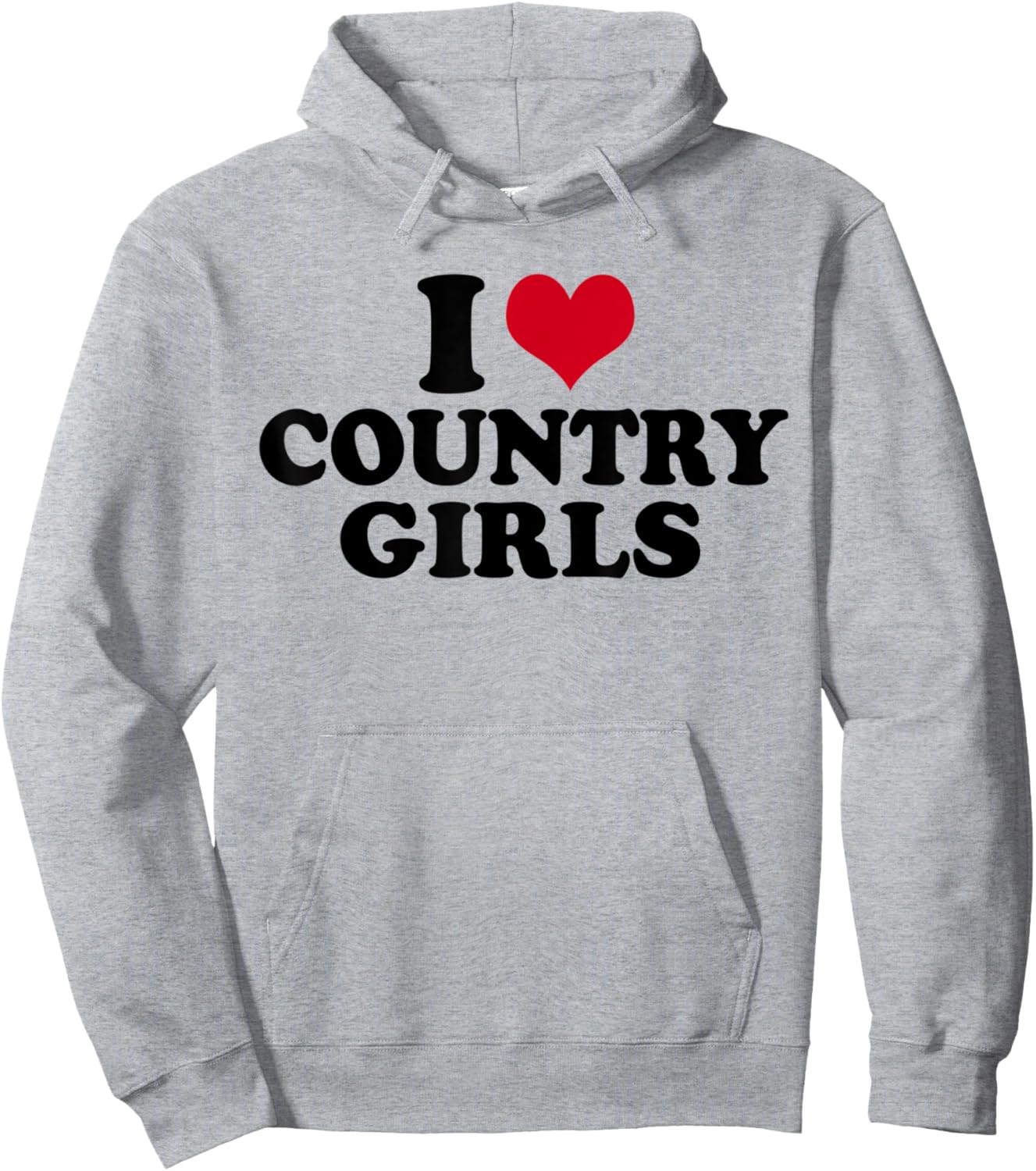 I Love Country Girls Hoodie - Hoodie | Ash