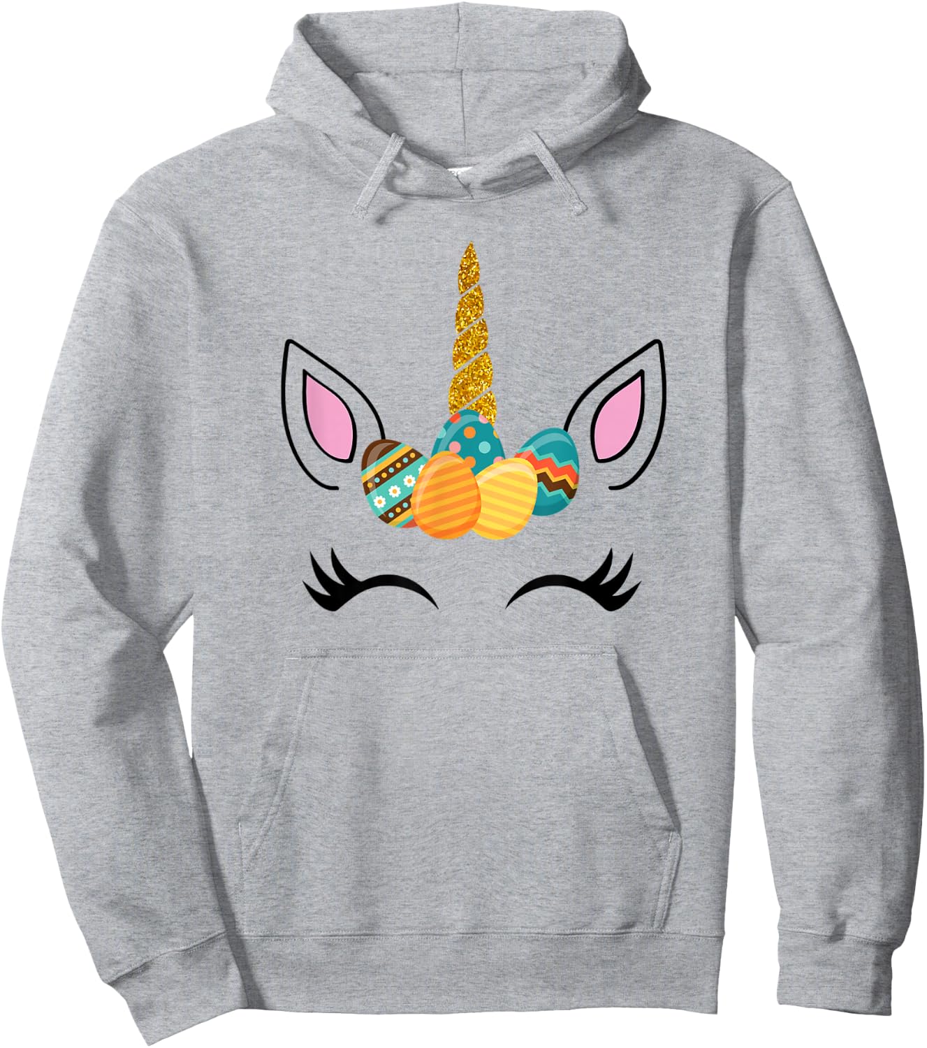 Unicorn Easter Shirt egg easter for Girls & Women Hoodie - Hoodie | Ash