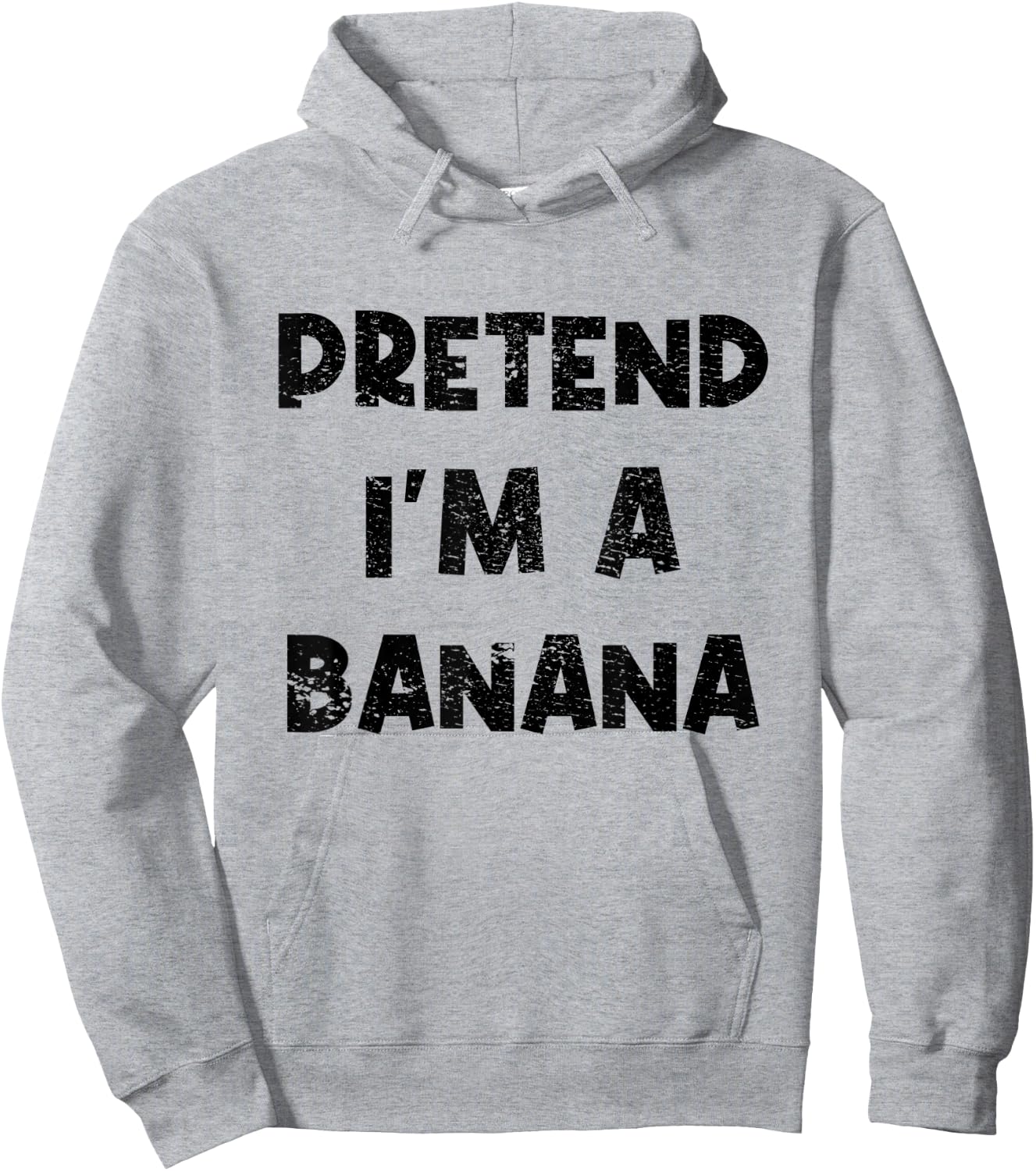 Pretend I'm A Banana - Funny Lazy Halloween Costume Party Hoodie - Hoodie | Ash