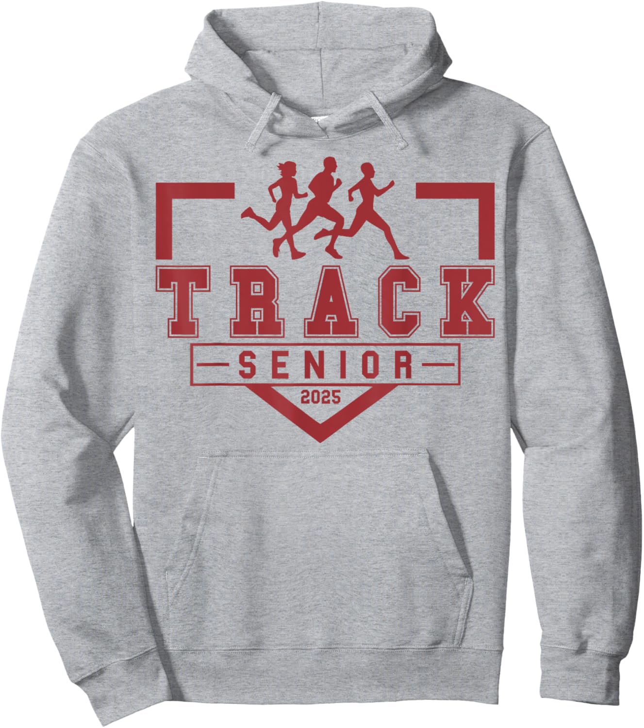 Track Senior Night Track Senior 2025 Graduation 36 Hoodie - Hoodie | Ash