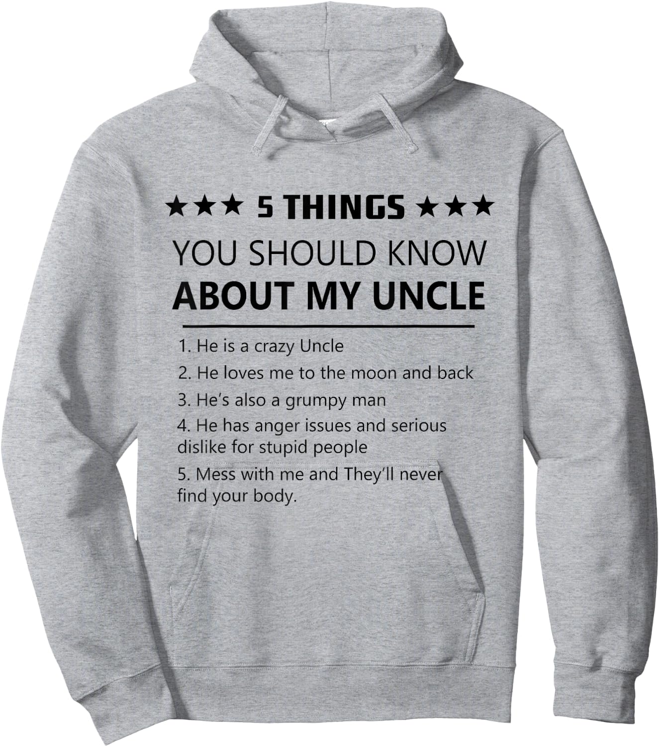 5 Things You Should Know About My Uncle-Funny Family Uncle Hoodie - Hoodie | Ash