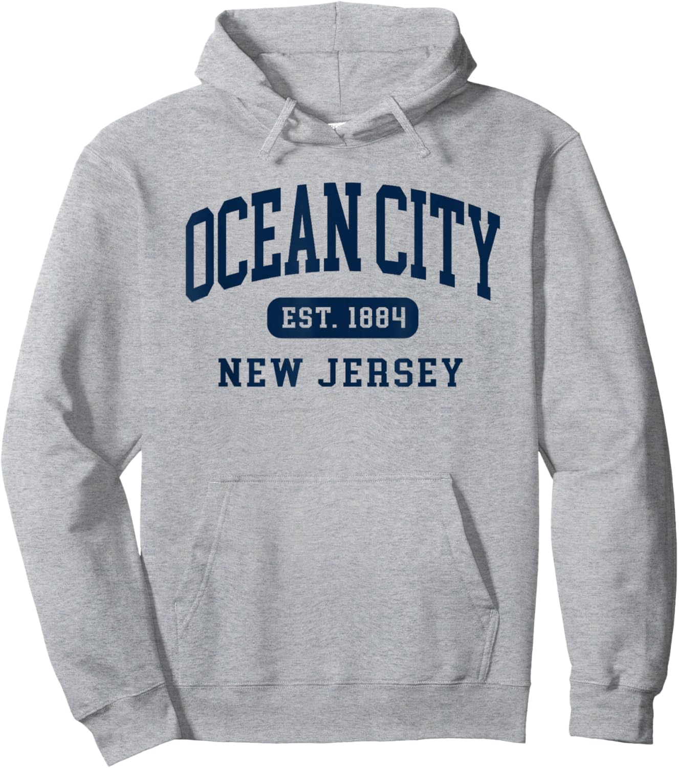 Ocean City New Jersey Retro Est Vintage Souvenir Hoodie - Hoodie | Ash