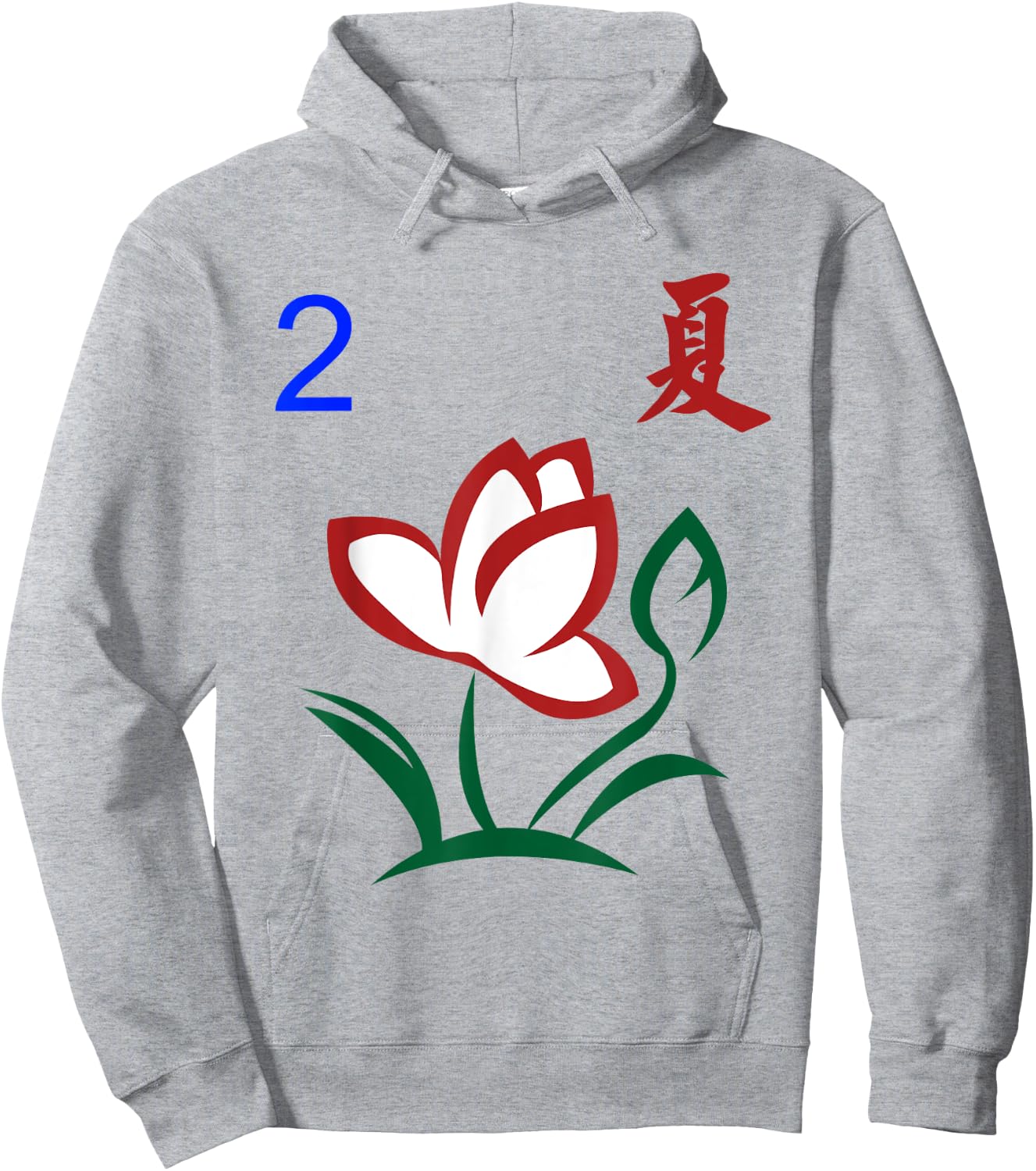 Chinese Mahjong Mah Jong Game Blue Tiles Seasons Summer Two Women Kids Hoodie - Hoodie | Ash